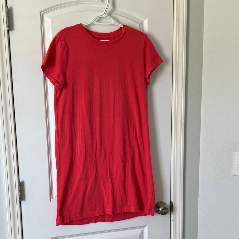 Coral T-Shirt Dress